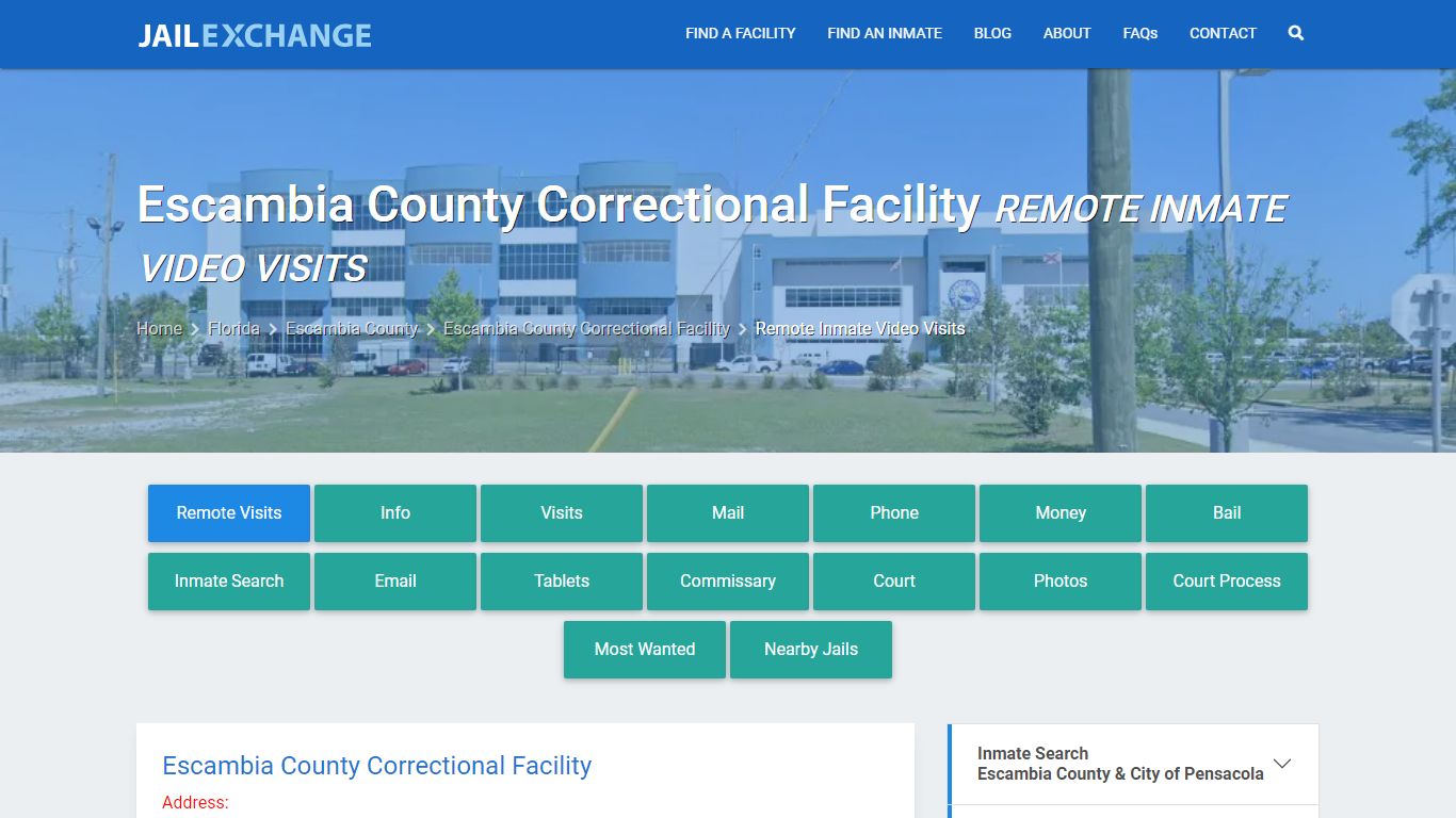 Video Visitation - Escambia County Correctional Facility, FL